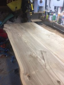 BEFORE - This was made by Jerry from Deal in Kent out of 2 of our English Elm planks.