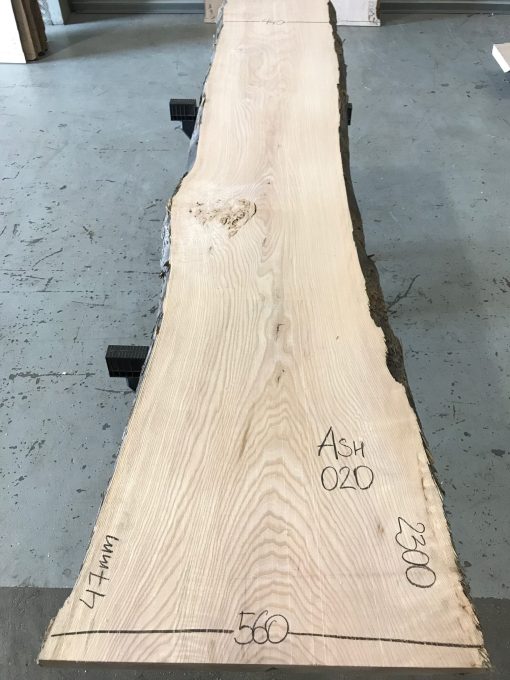 Ash #020 plank with live edges. Kiln dried.