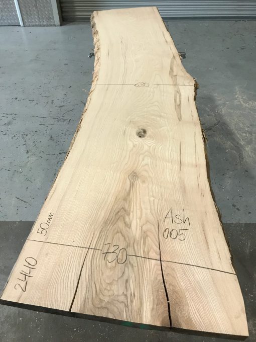 Ash #005 plank kiln dried thicknessed with live edges