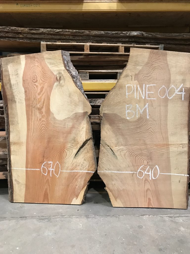 Pine #004 book matched pair