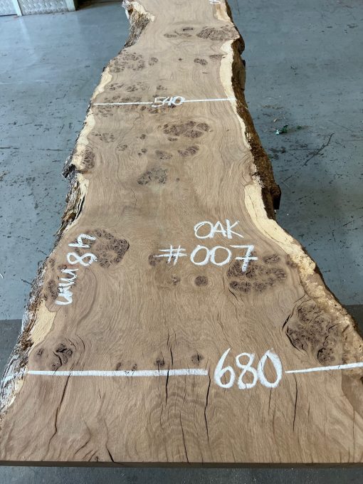 Oak #007 with live edges kiln dried