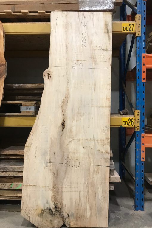 Sycamore Table Top Desk with Live Edges 54mm thick