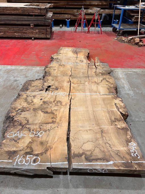 Burr Oak #030. Kiln dried slabs for making resin table tops