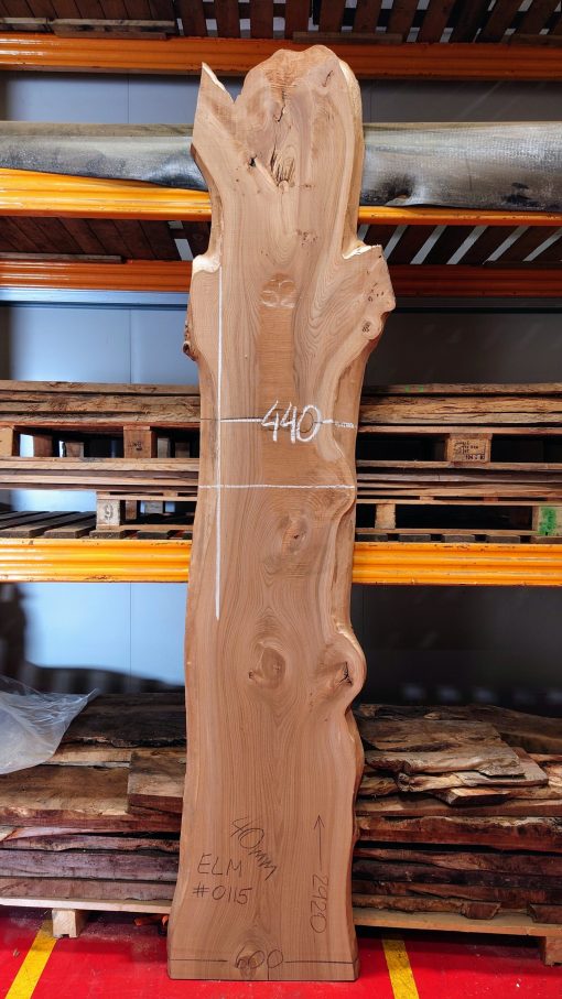 Elm table top 1400 x 900 with two live edges