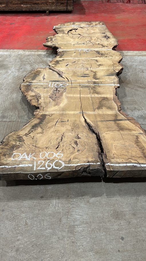 Burr Oak #006. Kiln dried slabs for making resin table tops