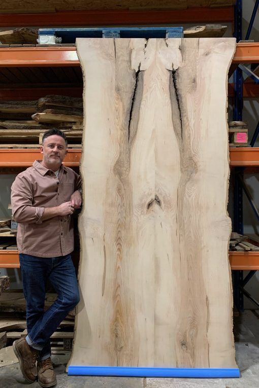 Olive Ash Book Matched Pair Table Top with Live Edges