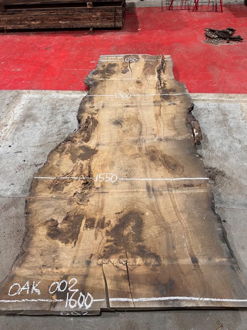 Burr Oak #002 slabs. Kiln dried