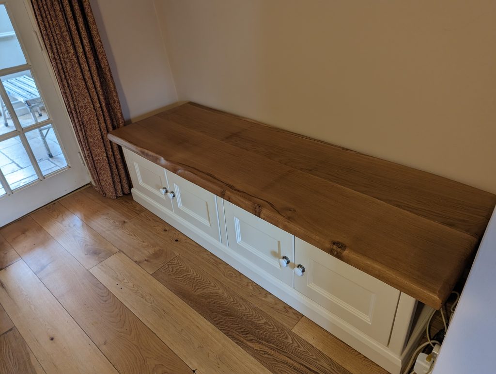 TV Unit made out of 2 Elm planks joined together