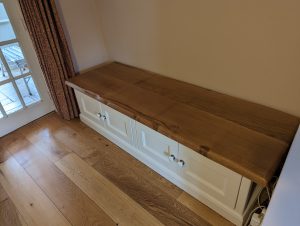 TV Unit made out of 2 Elm planks joined together