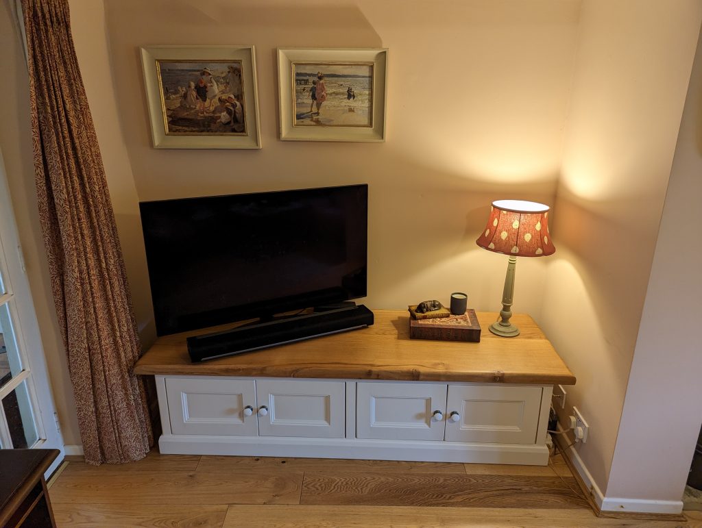 TV Unit made out of 2 Elm planks joined together