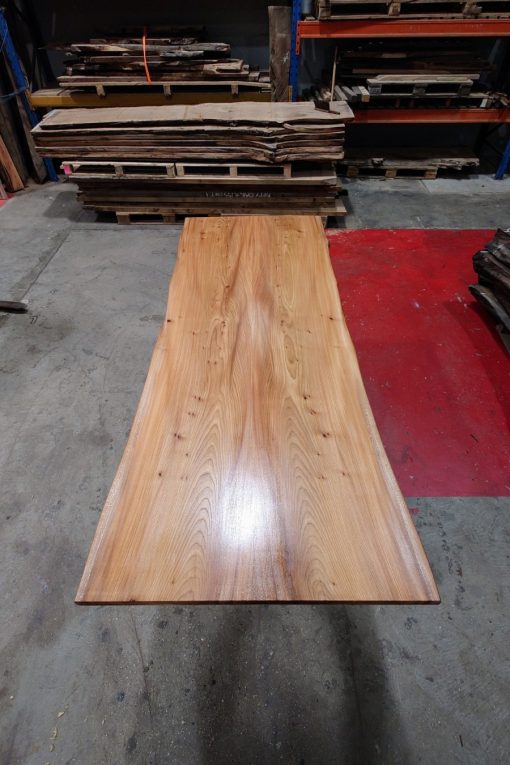 Elm Book Matched Pair Table Top with Live Edges 2300 x 880/970 x 38