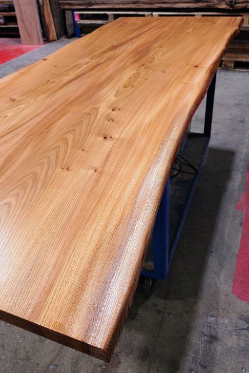 Elm Book Matched Pair Table Top with Live Edges 2300 x 880/970 x 38