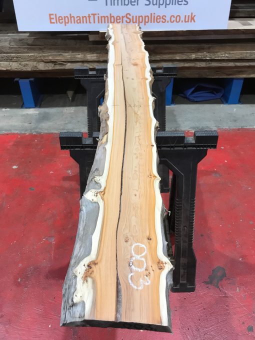Yew kiln dried timber plank #003