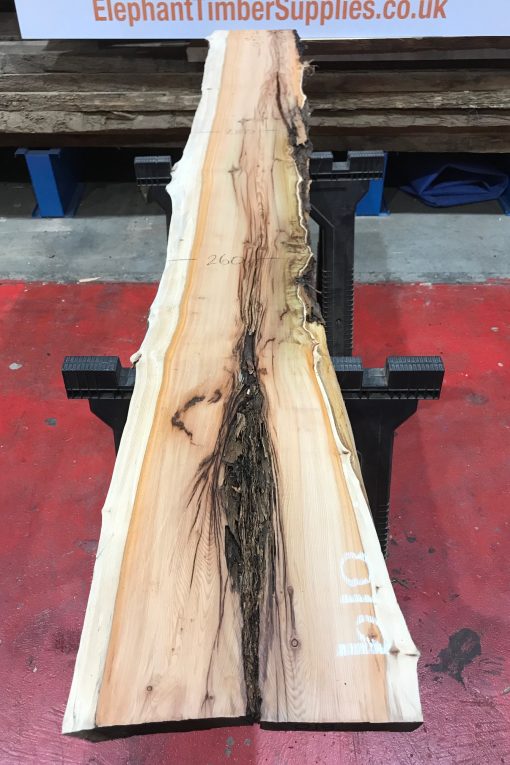 Yew kiln dried timber plank #019