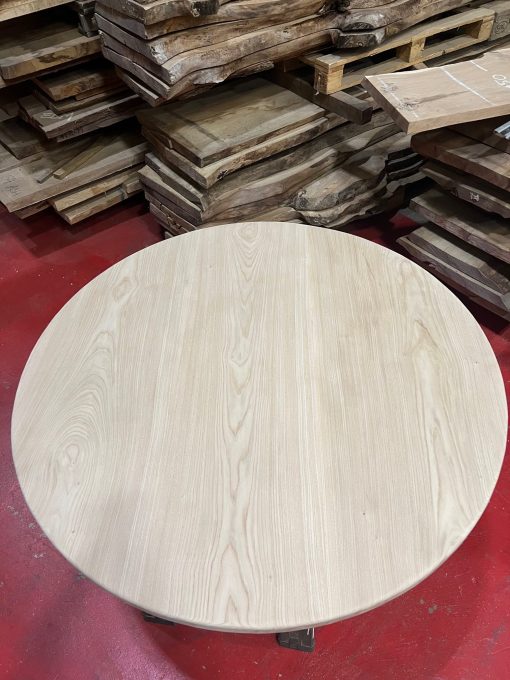 Sweet Chestnut Round Table Top for Outside Garden