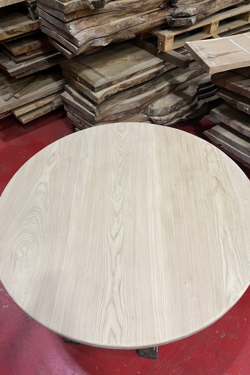 Sweet Chestnut Round Table Top for Outside Garden