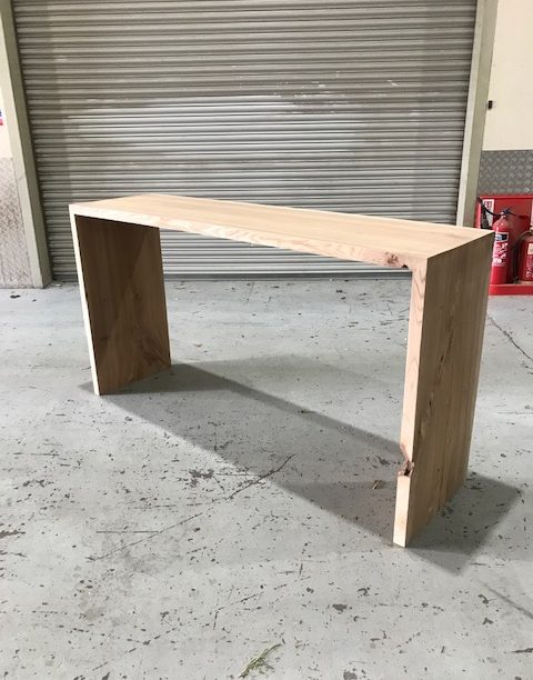 Elm Breakfast Bar with straight edges 1800 x 500 x 44mm