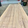 Book Matched Elm Table Top with Two Live Edge Semi Completed 2370 x 1000/1030 x 47mm