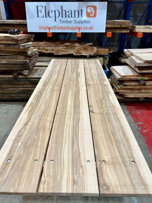 Olive Ash Outdoor Picnic Table Top - 2490 x 870 x 25mm