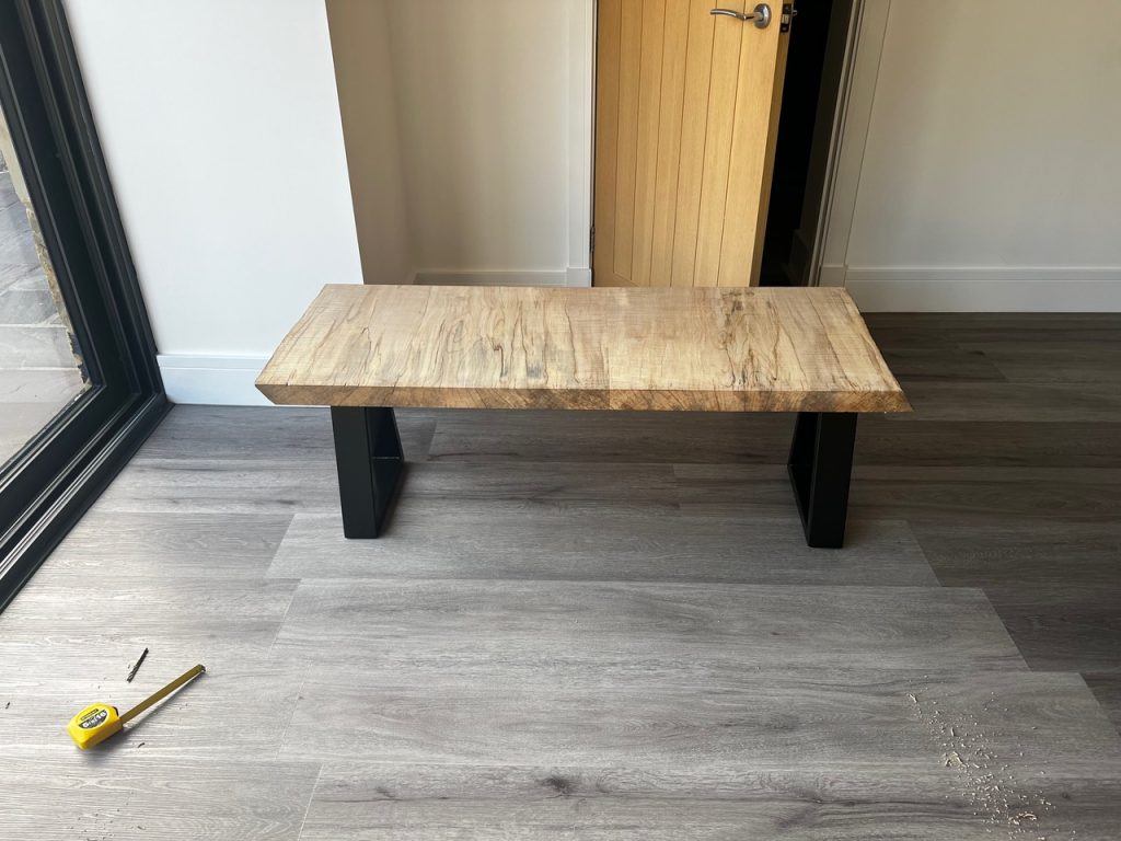 Sycamore Table Top and Matching Bench