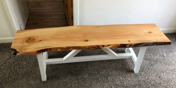 Live Edge Bench Head