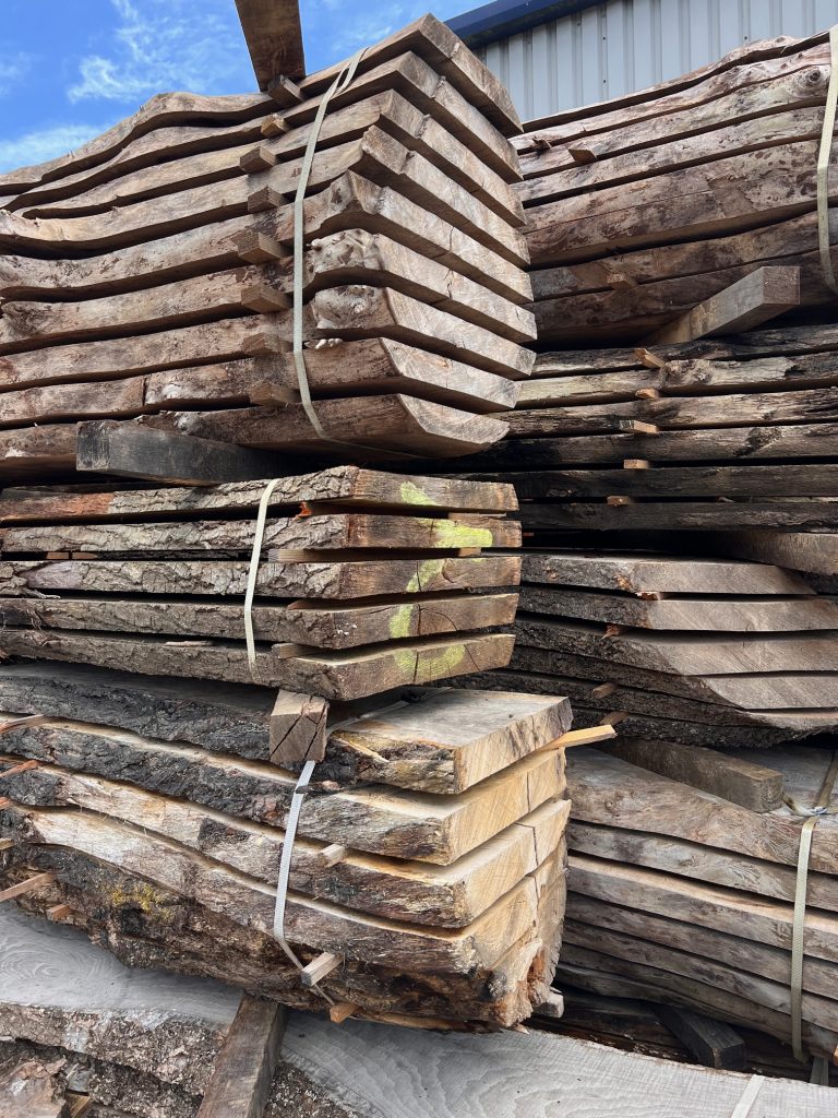 Stack of wood planks