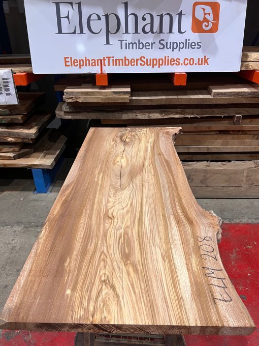 Elm #208. Kiln dried. Measuring 1580 long, 650/700mm wide and 42mm thick. Can be delivered anywhere in the UK (Mainland).