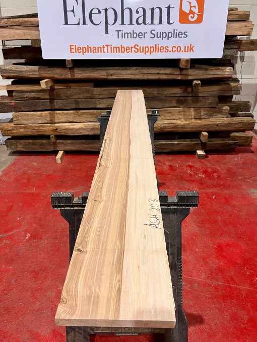 Ash 27mm thick plank #203. Kiln dried and ready to be used for making shelves, window sills.
