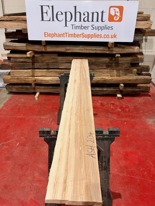 Ash 27mm thick plank #204. Kiln dried and ready to be used for making shelves, window sills.