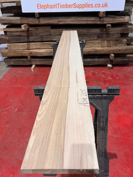 Ash 27mm thick plank #205. Kiln dried and ready to be used for making shelves, window sills.