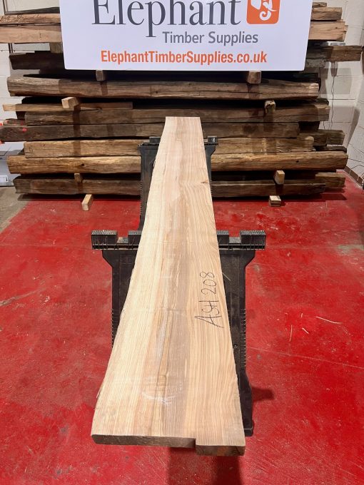 Ash 27mm thick plank #208. Kiln dried and ready to be used for making shelves, window sills.