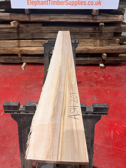 Ash 27mm thick plank #209. Kiln dried and ready to be used for making shelves, window sills.