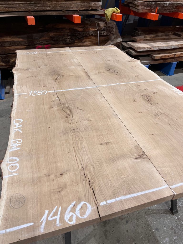 Oak Book Matched Pair #001 kiln dried pieces of wood for table top making