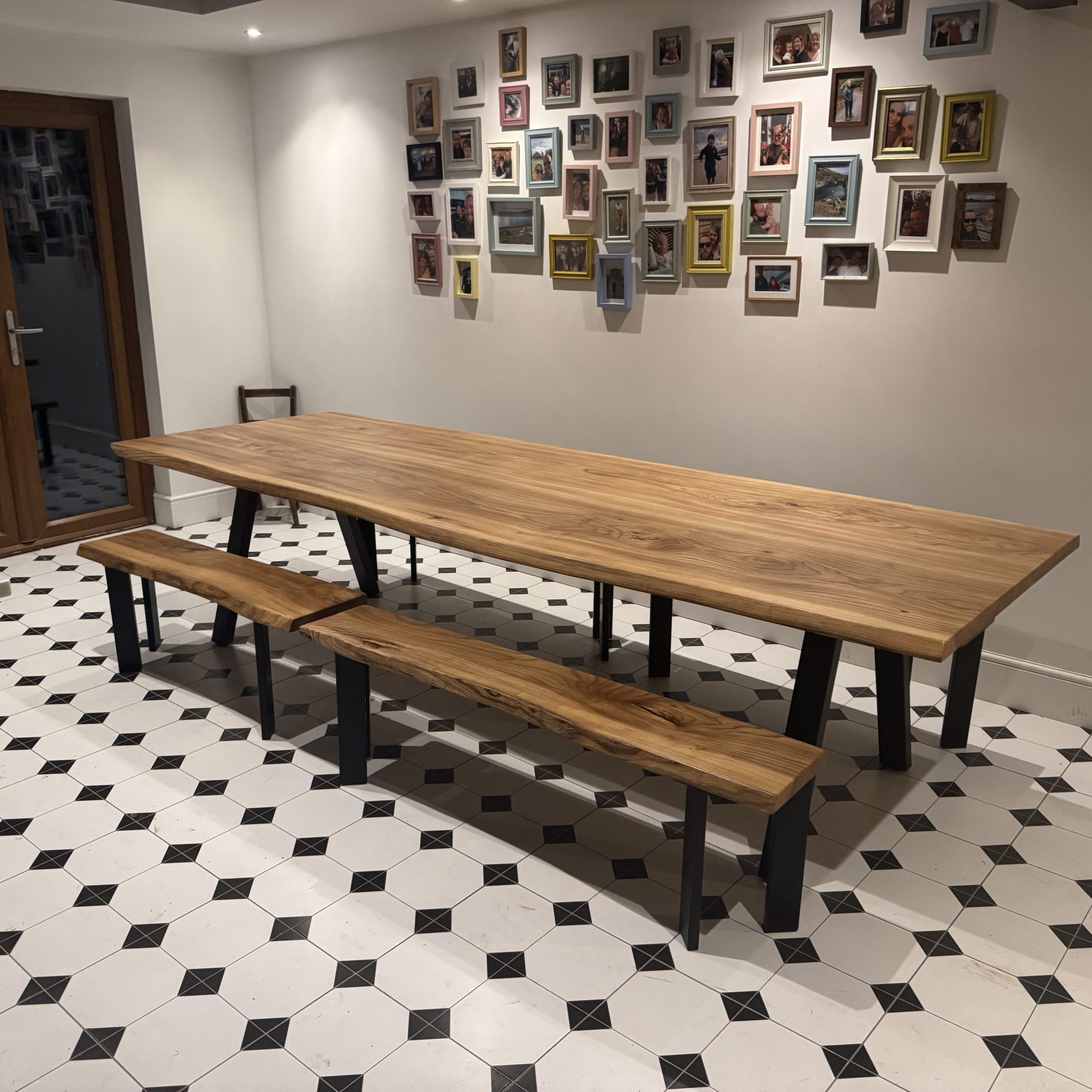 Beautiful Table and Bench made from wood.