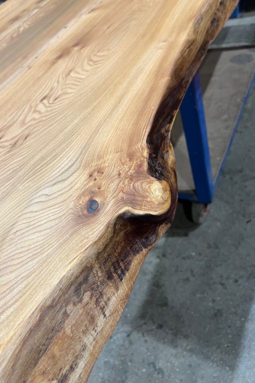 Elm Table Top - 3 plank set - Black resin