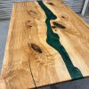 Ash TableTop with green resin