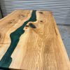 Ash TableTop with green resin