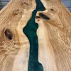Ash TableTop with green resin