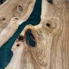 Ash TableTop with green resin