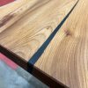Elm Table Top - 3 plank set - Black resin