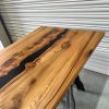 Elm 1.9m Tabletop with Black Resin