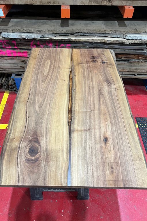 Walnut Table Top with copper resin
