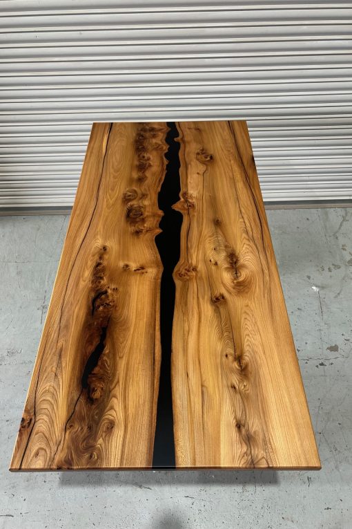 Elm 1.9m Tabletop with Black Resin