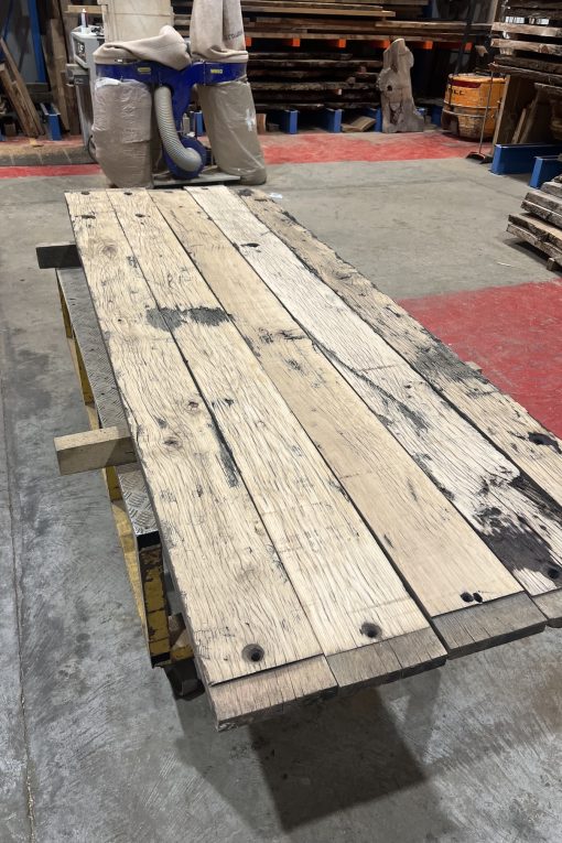 Reclaimed wagon planks
